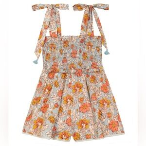 NWOT ZIMMERMANN KIDS Andie floral cotton playsuit SIZE 8